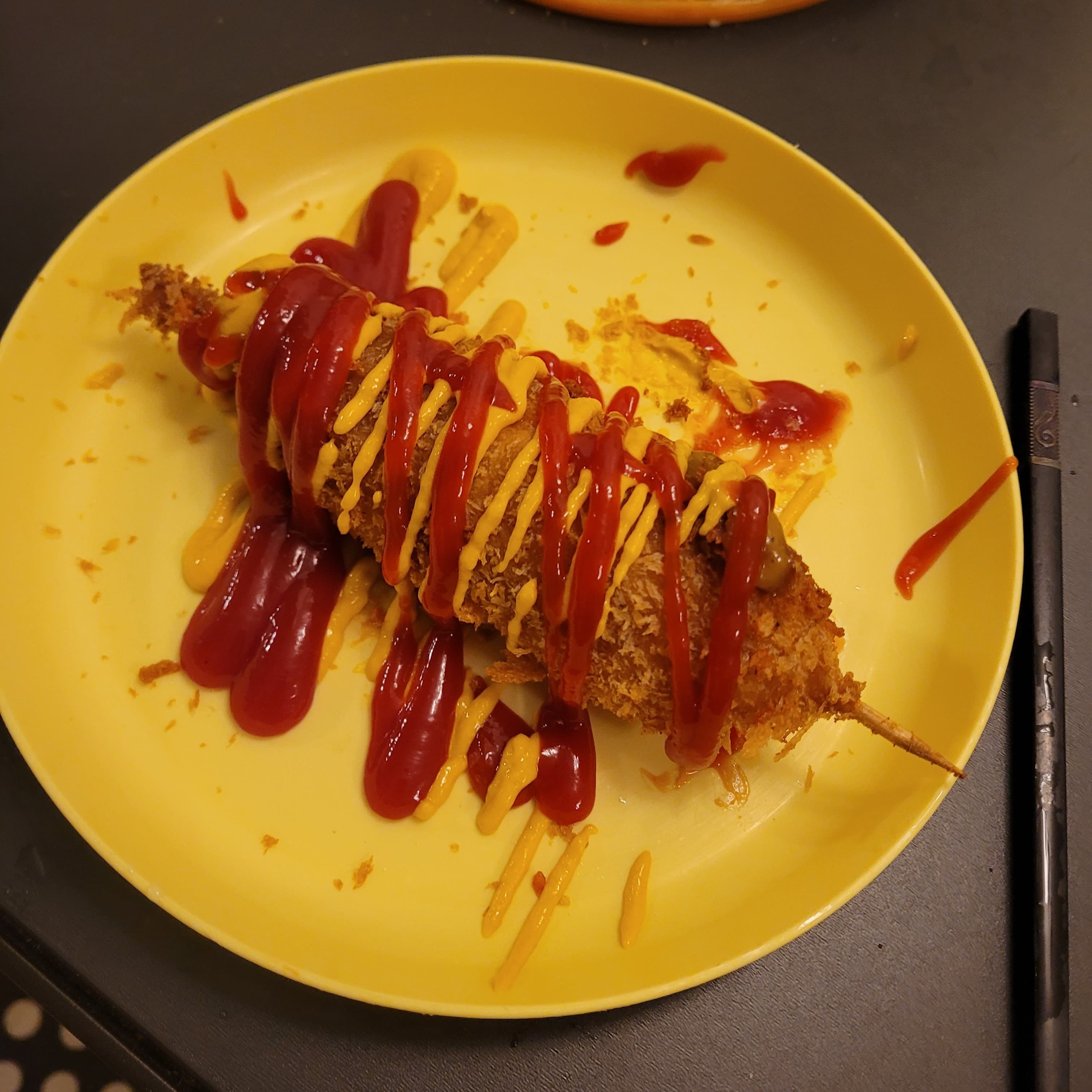 Fried Chicken Skewer Sauced